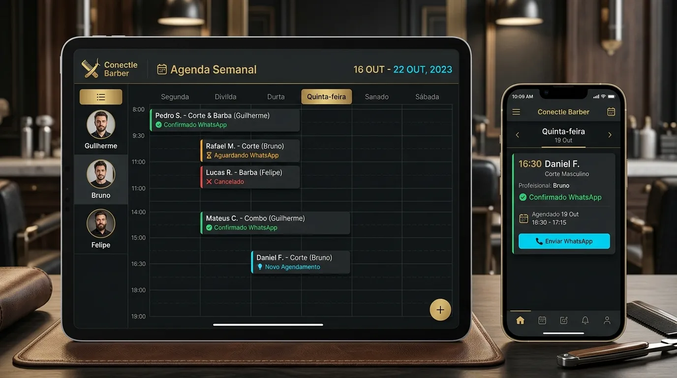 Conectle Barber - Agenda e Atendimento WhatsApp